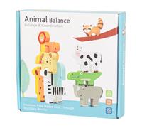Wooden Balance - Animal Building Blocks Toy, Stacking Balance with Cards, Kids 3+ Years Educational, Boys Girls Family Coordination Fun, Grandkids Christmas Birthday Gift, Stocking