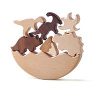 Wooden Balance Block Dinosaur Stacking Toy Fine Motor Skill Parent-Child Interactive Activity Educational Toy For Kids