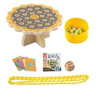 Wooden Balance Game - Interactive Skill Toy, Fine Motor with Coordination Training, Focus Building with Patience Practice, Family Activity, Bead Challenge for Developing Hand Eye Control Skills