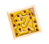 Wooden Balance Maze Game Walking Bead Puzzle Toy With Challenging Paths For Kids Learning Toy To Develop Space Thinking Hand Eye Coordination Training Board