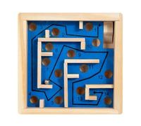 Wooden Balance Maze Game Walking Bead Puzzle Toy With Challenging Paths For Kids Learning Toy To Develop Space Thinking Hand Eye Coordination Training Board