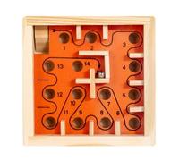 Wooden Balance Maze Game Walking Bead Puzzle Toy With Challenging Paths For Kids Learning Toy To Develop Space Thinking Hand Eye Coordination Training Board