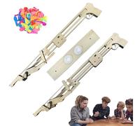 Wooden Balloon Brawlers Fencing Game, 2 Player Puppets Head Floor Games for Kids, Handmade Battle Game Puppet Set, Fun Interactive Wood Toy with 100 Balloons for 2 Players Living Room Backyard