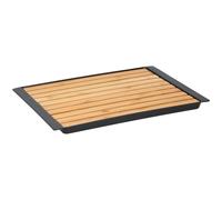 Wooden Bamboo Cutting Board With Crumb Catcher Bread Chopping Tray