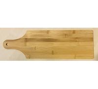 Wooden Bamboo Serving Board Cheese Platters Tapas Dishes Bread Burger Charcuterie Chopping Board| Food Serving Tray with Handle| Party Picnic Meats, Cheese, Dips, Gift Idea-Ideal for Resin Art 48X15CM