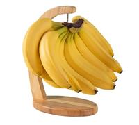 Wooden Banana Stand: Countertop Stand, Fruit Storage Tree | Durable Hanging Hook with Stable Base and Polished Wood Design to Keep Bananas Fresh on Tables