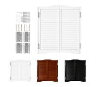 Wooden Bar Door Interior Swinging Door Double Door for Kitchen & Hallway Pub Divider White (H100cm x W90cm) Stylish & Durable Design