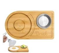 Wooden Bar Rimming Tray - Stylish Cocktail Glass Rim Station, Portable Garnish Organizer | Home Bar Accessory With Compartments For Lime, Salt, Sugar In Nightclubs, Dining Rooms, And Lawn Parties