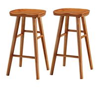 Wooden Bar Stools - Strong Stools Home Dining Barstool Suitable for Living Room, Dining Room, Bedroom, Study (B 2ps 25.6in/65cm)