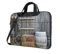 Wooden Barn Countryside Printed Waterproof Laptop Case Ultra-Thin Portable One-Shoulder Laptop Bag 600d Oxford 13in/14in/15.6in
