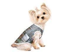 Wooden Barn Countryside Small Dog Pet Clothes, Breathable Lightweight Soft Vest, Exquisite Personality Appearance.Good Warmth Retention.