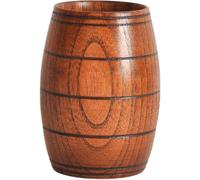 Wooden Barrel Shaped Beer Mug, 120ml Handmade Tea Cups Natural Solid Wood Drinking Cupfor Coffee, Hot Drinks, Milk, Wine