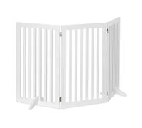 Relaxdays Wooden Safety Barrier, Adjustable Gate for Dogs & Children, Fireplace & Oven, 91.5x154cm, White, Fibreboard, 91.5 x 154 x 30 cm