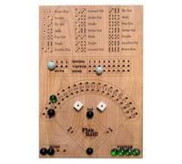 Wooden Baseball Game - Wooden Board Table | Math Game With Dices | 13.78x9.84x0.2 Inches, Wood Strategy Brain Play For Family Entertainment, Party, Early Educational Toy For Kids Adults
