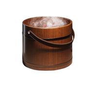 Wooden Basin for Foot Bath: Deep Dip Bathtub, Thickened Insulated Wooden Bucket with Massage Roller Cover, Spa Cleaning Tool | D Retention Design