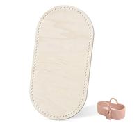 Wooden Basket Bottom, Oval Blank Crochet Knitting Basket Base, Wood Baskets Bag Bases for Crocheting DIY Basket Craft Weaving Making Supplies (Natural Wood 80x40cm 10mm Holes)