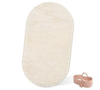 Wooden Basket Bottom, Oval Blank Crochet Knitting Basket Base, Wood Baskets Bag Bases for Crocheting DIY Basket Craft Weaving Making Supplies (Natural Wood 80x45cm 12mm Holes)