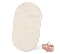 Wooden Basket Bottom, Oval Blank Crochet Knitting Basket Base, Wood Baskets Bag Bases for Crocheting DIY Basket Craft Weaving Making Supplies (Natural Wood 90x50cm 10mm Holes)