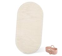 Wooden Basket Bottom, Oval Blank Crochet Knitting Basket Base, Wood Baskets Bag Bases for Crocheting DIY Basket Craft Weaving Making Supplies (Natural Wood 76x38cm 10mm Holes)