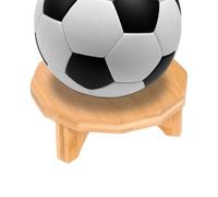 Wooden Basketball Display Stand for Room - Basketball Holder | Volleyball Football Organizer Rack | Vintage Sports Ball Stand for Bowling Souvenir Bookshelf Garage Court Teen Dorm Living Room Decor