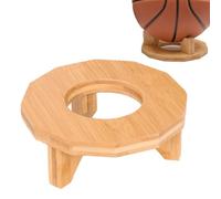Wooden Basketball Holder, Vintage Sports Display Stand, 15x15x6cm Decorative Football and Basketball Stand for Dorm Rooms Living Room Garage Kids Teen Court Bookshelf Organizer