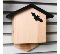 Wooden Bat Box - Black | Outdoor Bat House Shelter | Eco-Friendly Roosting Habitat for Bats | Weatherproof & Durable | Easy to Install for Garden, Yard & Wildlife Conservation