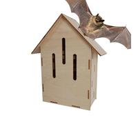 Wooden Bat House - Big Garden Bat Box | Compact Bats House - Garden Batting Houses, Perfectly Designed To Attract Bats. A Warm Housing For Wintering, About 14.5x9x21.5cm/5.71x3.54x8.46 Inches