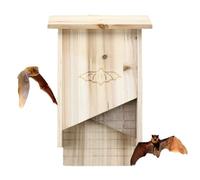 Wooden Bat House - Cedar Bat Shelter, Outside Bat Box | Weatherproof Design Bedroom Box, Detests Mosquitoes, Ideal for Garden Balconies and Up