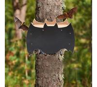 Wooden Bat House for Outdoors, Handcrafted Weatherproof Bat House, Elegant Design Year Habitat for Bats for Backyard Wildlife Conservation, Bat Shelter for Winter, Bat Roost for Gardens, Patios