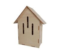 Wooden Bat Houses - Natural Cedar Perch, Outdoor Shelter | Optimized Thermal Conservation Wintering Room, Multi-Chamber Vertical Slatted Hanging Habitat For
