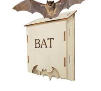 Wooden Bat Shelter - Handcrafted Wildlife Housing, Rustic Eco-Friendly Bat Box, Natural Habitat Support System, Sustainable Animal Refuge | Gardeners Nature Lovers Farmers Outdoor Yard Farm Orchard