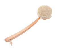 Wooden Bath Brush with Curved Handle for Shower Back Scrubbing | Flexible Bristles, Easy to Clean, Comfortable Texture, Suitable for Bathing and Back Scrubbing