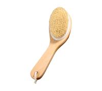 Wooden Bath Brush with Soft Bristles for Sensitive Skin & Ergonomic Shower Massage Design Handheld Shower Brush