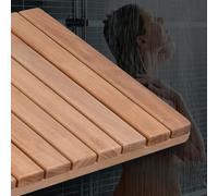 wooden bath mat, Natural Bamboo Wood Shower Mat Non Slip Bath Mat Slatted Design Multiple Sizes(50x100cm/20x39in)