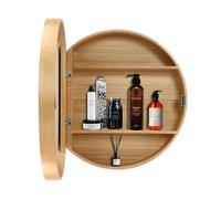 Wooden Bathroom Mirror Cabinet, 70cm Sto nizer for Mcats, Cosmetics & Toiletries, Wall-Mounted Bath Sto Solut, Rustic Design