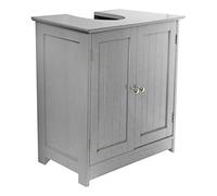 Wooden Bathroom Under The Sink Shelf Storage Organizer Cabinet (Grey)