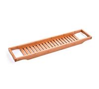 Wooden Bathtub Tray Table - Spa Accessories for Bath Shower & Home - Wine & Book Holder Storage Rack - Perfect for Relaxation & Self-Care
