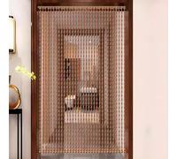 Wooden Bead Curtain - 21 Strands No Drill Hanging Room Divider Decorative Crystal Beads Screen for Doorway Window & Balcony Easy Install Home Decor Living Room Accent (Lilarot)
