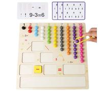 Wooden Bead Game - Educational Game | Wooden Colorful Arithmetic Decomposition Math Puzzle Sorting With Clip For Kids Adults Learning Activities