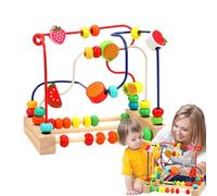 Wooden Bead Maze - 20x13x16.5cm Wood, Educational Abacus Toy, Creative Activity | Perfect For Cognitive Development, Memory Observation Practice, Color Skill Learning, Boys Girls Interactive