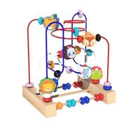 Wooden Bead Maze - Animal Educational Puzzle Tracks, Colorful Roller Coaster Activity Game with Smooth Wire Paths, Preschool Learning Tool, Nursery Toy, Skill Development Center for Boys Girls Kids