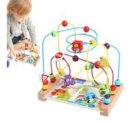 Wooden Bead Maze Toys For Toddler - Wooden Roller Coaster Educational Bead Maze | montesori Woodn Toys For Kids Age 1-3, Preschool Sensory Track Play Table Toy Boys Girls, Early Learning Motor Skill