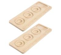 Wooden Bead Tray 2pcs Multi-functional Organizing Beads Board with Multi-compartment Design for Bracelet Making for Home Craft and DIY Jewellery Making