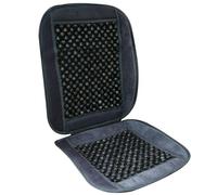 Wooden Beaded Car Driver Seat Cushion,Breathable Polished Waxed Beaded Seat Covers,Grey Natural Double Strung Massaging Universal Comfortable Car Seat Cover Cushion for Cars