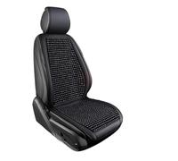 Wooden Beaded Car Seat Cover Summer Cool Breathable Wooden Bead Square Seats Cover Four Seasons Universal Car Seat Non-slip Free Tie Cushion(Black seat)