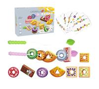Wooden Beading Threading - Thread String Toy, Educational Wire Game | Shape Classification Game, Fruit Themed Wooden Block Wire Game for Kids Education Teacher Aids, 9x2x6 Inch