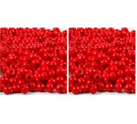Wooden Beads, D: 5 mm, red, 6g, Approx. 180 pc (Pack of 2)