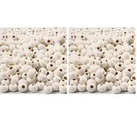 Wooden Beads, D: 5 mm, White, 6g, Approx. 180 pc (Pack of 2)