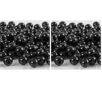 Wooden Beads, D: 8 mm, Black, 15g, Approx. 100 pc (Pack of 2)
