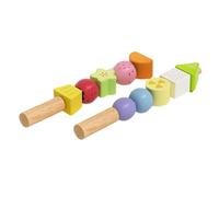 Wooden Beads Mastery Kit, Enhances Spatial Thinking, 1set, Stacking Blocks Lacing Beads, Color Matching Toys, Safe Design, For Home Classroom Kindergarten Preschool
